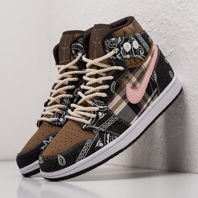 Кроссовки Nike Air Jordan 1 Mid x Travis Scott